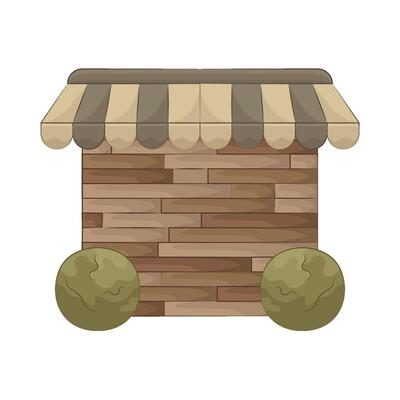 Illustration of house wall