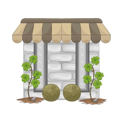 Illustration of house wall