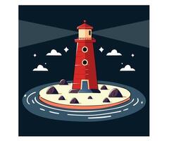 Lighthouse Background Design vector
