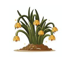 Spring Background with Daffodil Flower vector