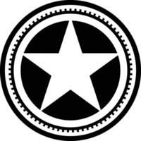 logo symbol Star Shield company isolated in a white background. vector