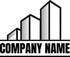 logo icon symbol Building Skyscraper company isolated in a white background vector