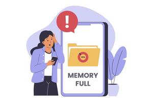 Flat design of full phone memory space vector