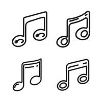 Music notes, song, melody or tune flat icon for musical apps and websites vector