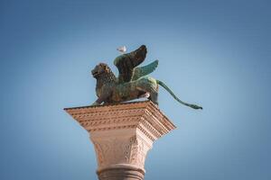 View at Lion of Venice at Piazza San Marco in Venice photo