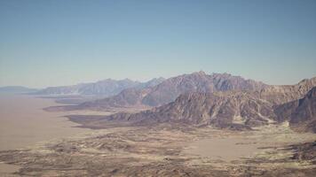 Aerial View of Desert Mountain Range video