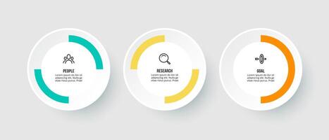 Business concept infographic template with option. vector