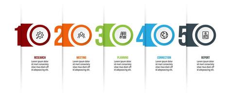 Infographic template business concept with step. vector