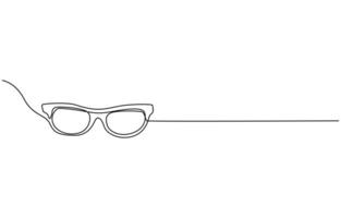 Glasses icon line continuous drawing . One line eyeglasses icon background. Eyeglasses icon. vector