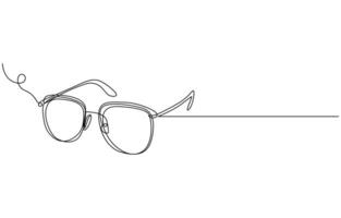 Glasses icon line continuous drawing . One line eyeglasses icon background. Eyeglasses icon. vector