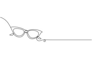 Glasses icon line continuous drawing . One line eyeglasses icon background. Eyeglasses icon. vector