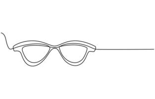 Glasses icon line continuous drawing . One line eyeglasses icon background. Eyeglasses icon. vector