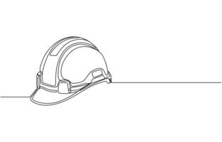 Single continuous line drawing of labor minimalist concept. Banner and logo for labor days. simple line, Labor Day doodle art design hand outline building. pro . vector