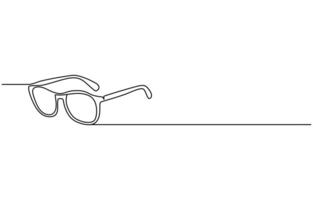 Glasses icon line continuous drawing . One line eyeglasses icon background. Eyeglasses icon. vector