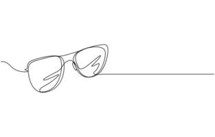 Glasses icon line continuous drawing . One line eyeglasses icon background. Eyeglasses icon. vector