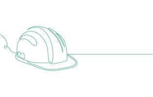 Single continuous line drawing of labor minimalist concept. Banner and logo for labor days. simple line, Labor Day doodle art design hand outline building. pro . vector