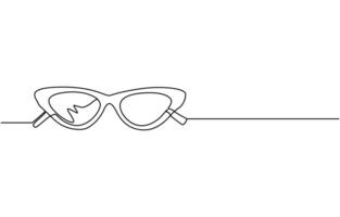 Glasses icon line continuous drawing . One line eyeglasses icon background. Eyeglasses icon. vector