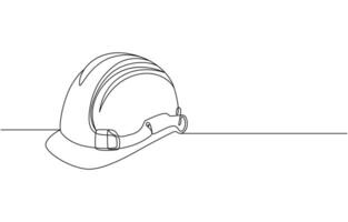 Single continuous line drawing of labor minimalist concept. Banner and logo for labor days. simple line, Labor Day doodle art design hand outline building. pro . vector