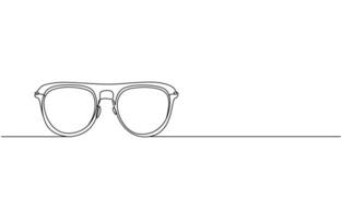 Glasses icon line continuous drawing . One line eyeglasses icon background. Eyeglasses icon. vector