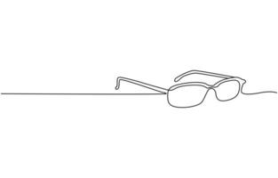 Glasses icon line continuous drawing . One line eyeglasses icon background. Eyeglasses icon. vector