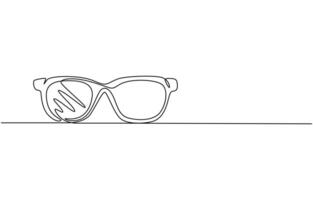 Glasses icon line continuous drawing . One line eyeglasses icon background. Eyeglasses icon. vector