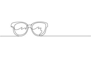 Glasses icon line continuous drawing . One line eyeglasses icon background. Eyeglasses icon. vector