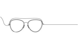 Glasses icon line continuous drawing . One line eyeglasses icon background. Eyeglasses icon. vector