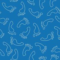 Outline Bunch of Footstep Seamless Pattern illustration Design vector