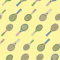Collection of Racket Seamless Pattern illustration Design vector