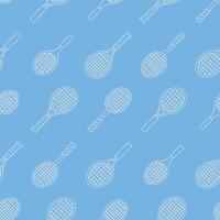 Outline Collection of Racket Seamless Pattern illustration Design vector