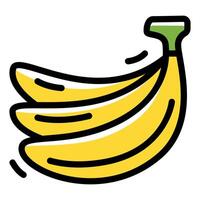 Banana Simple Line Icon Logo Symbol vector