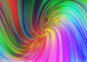 Light Multicolor, Rainbow background with curved circles. vector