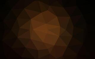 Dark Orange shining triangular background. vector