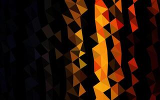 Dark Orange blurry triangle pattern. vector