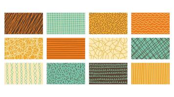 Abstract Retro Grunge Backgrounds Set vector