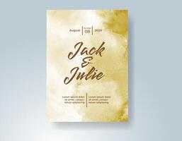 Wedding invitation with abstract watercolor background vector