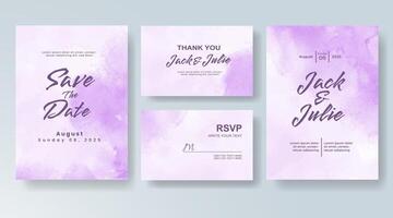Wedding invitation with abstract watercolor background vector