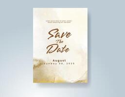 Wedding invitation with abstract watercolor background vector