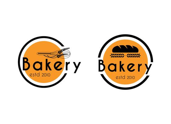 Bakery and cake coffee shop logo design illustration. Cake Pastry Simple Homemade Badge Template