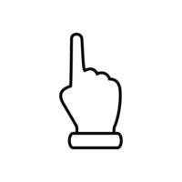 hand pointing up character vector