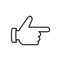 a drawing of a thumb up pointing to the left vector