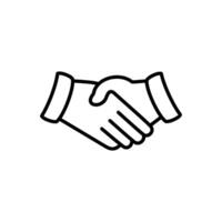 handshake icon character vector
