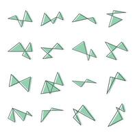 Simple aesthetic geometrical triangle shape isolated illustration. vector