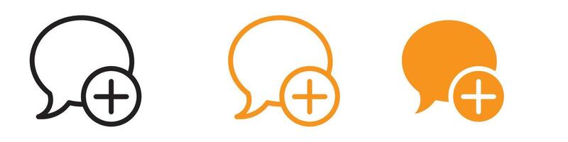 Enhance Communication with Add Chat Icon Set for Social Media and Messaging Applications vector