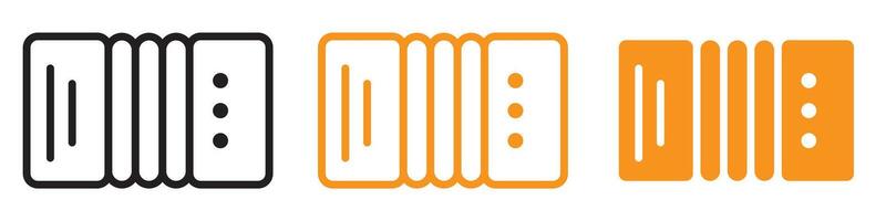 Intricate Accordion Icon for Music Enthusiasts and Cultural Event Graphics vector