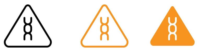 Carcinogen Warning Icon Set Hazardous Substance Symbols for Safety and Health Projects vector