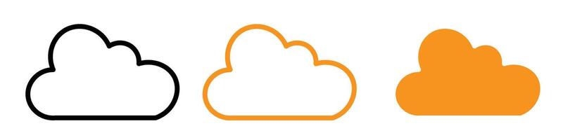 Cloud Icon Set Internet and Network Illustrations for Digital and Web Projects vector