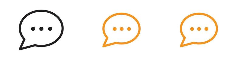 Chat Icon Set Messaging and Communication Illustrations for Apps and Websites vector