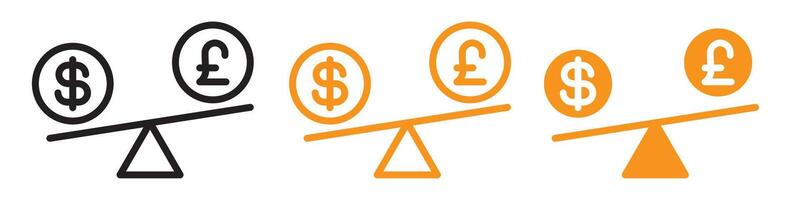 Compare Price Icon Set Shopping and Cost Comparison Illustrations for Retail vector