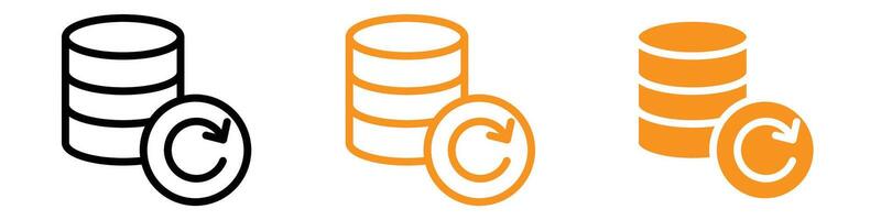Data Recovery Icon Set File Restoration Symbols for IT and Computer Projects vector